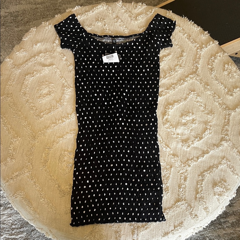 Topshop Black and White Mini Dress